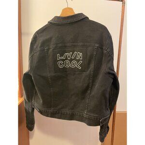 Vintage Livincool Black Denim Trucker jacket